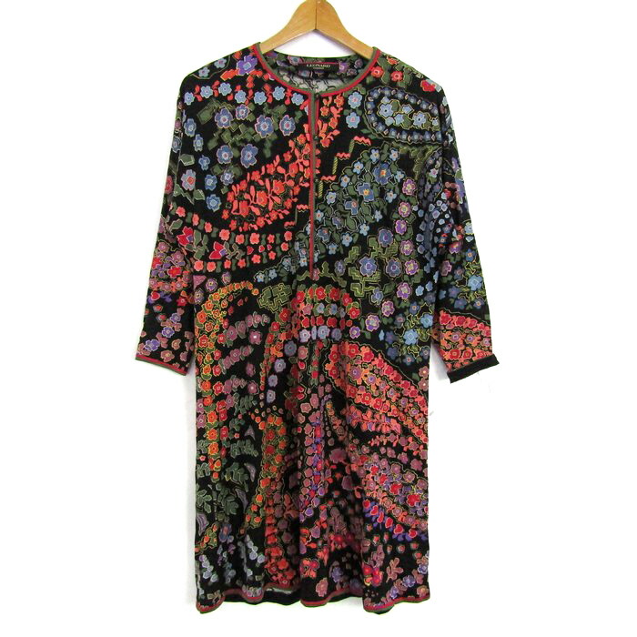 LEONARDレオナール長袖 花柄ベージュ系 ブラウス カーディガン サイズL LEONARDレオナール長袖 花柄ベージュ系 ブラウス カーディガン