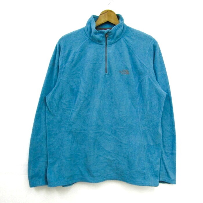 ザ・ノースフェイス フリースブルゾン 上衣 馬鹿でかい大きさ アウトドア アウター メンズ XL大きさ 水色 THE NORTH FACE 【中古】