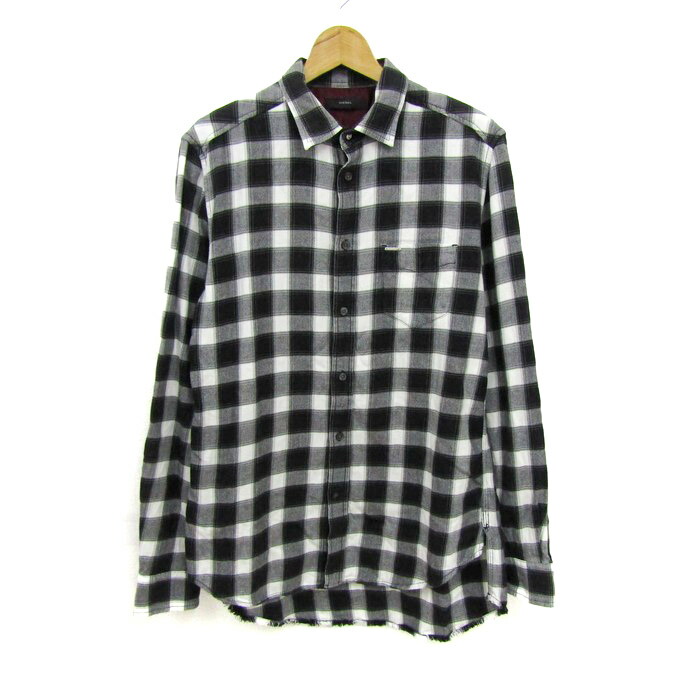 DIESEL チェック柄 長袖Tシャツ 楽天市場】D□ディーゼル/DIESEL 長袖シャツ/チェック柄【M】紫