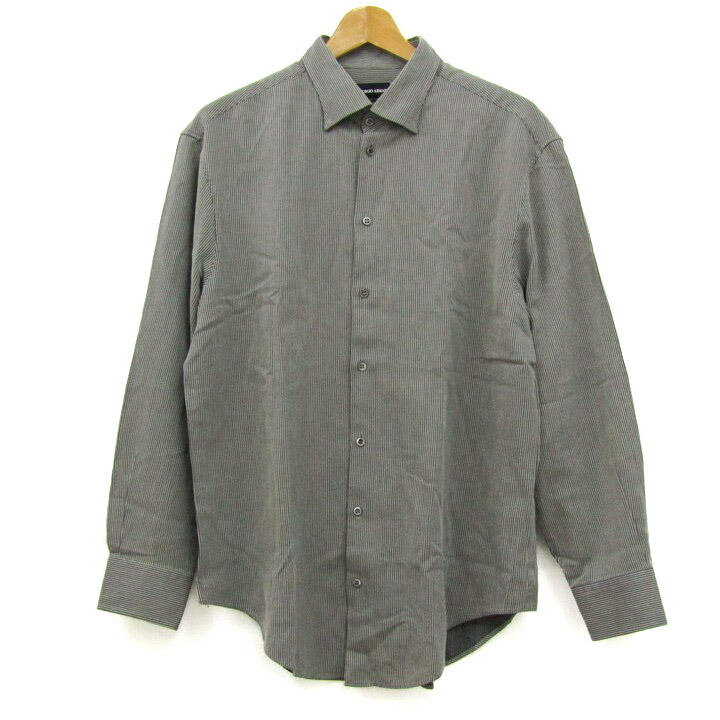 【ジョルジオアルマーニ ☆長袖シャツ【未使用に近い】 楽天市場】GIORGIO ARMANI ジョルジオ アルマーニ ノーカラー V