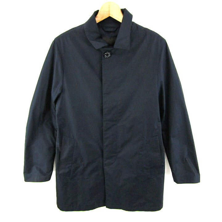 【39%OFFクーポン配布中 7/19 20:00~7/26 01:59】マッキントッシュロンドン ステンカラーコート アウター レディース 38サイズ ネイビー系 Mackintosh LONDON 【中古】|大特価屋