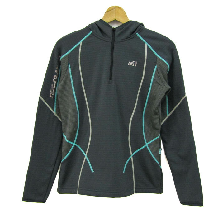 【39%OFFクーポン配布中 7/19 20:00~7/26 01:59】ミレー パーカー 長袖 未使用 ストレッチ アウトドア ブランド ジャケット レディース Sサイズ グレー MILLET 【中古】|大特価屋
