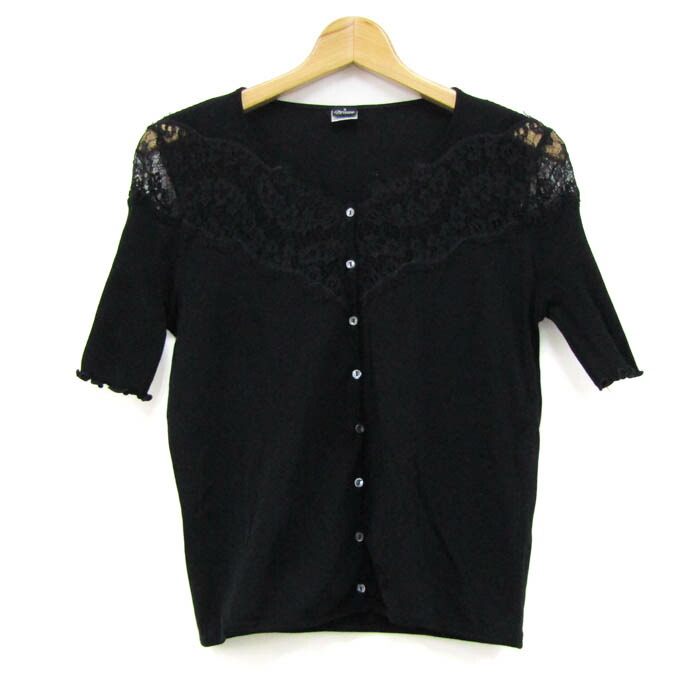 【楽天市場】【全品39％OFFクーポン配布中】オスカリート カーディガン 半袖 コットン100% トップス イタリア製 黒 レディース 3