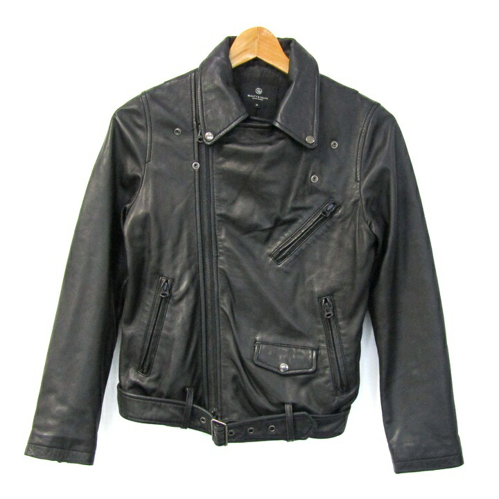 ビューティアンドユースユナイテッドアローズ ライダースジャケット アウター レディース Mサイズ 黒 BEAUTY\u0026YOUTH UNITED ARROWS 【中古】