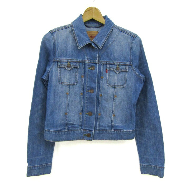 リーヴァイズジーンズ ジーンズ上衣 Gジャン アウター レディース M大きさ 青み Levi\u0027s 【中古】