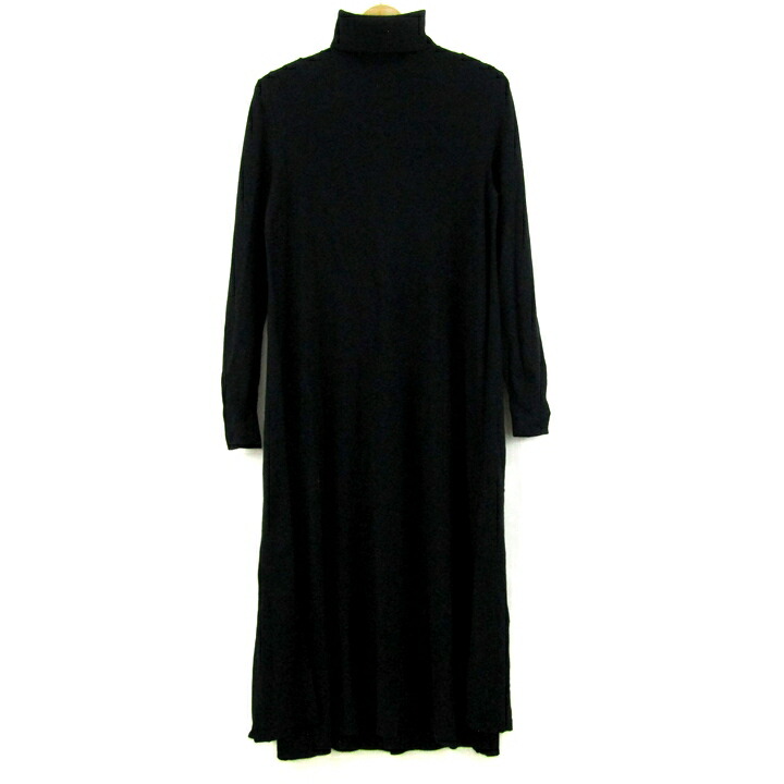 デミルクス ビームス ロングワンピース 長袖 ブランド トップス 黒 レディース Fサイズ ブラック BEAMS 【中古】