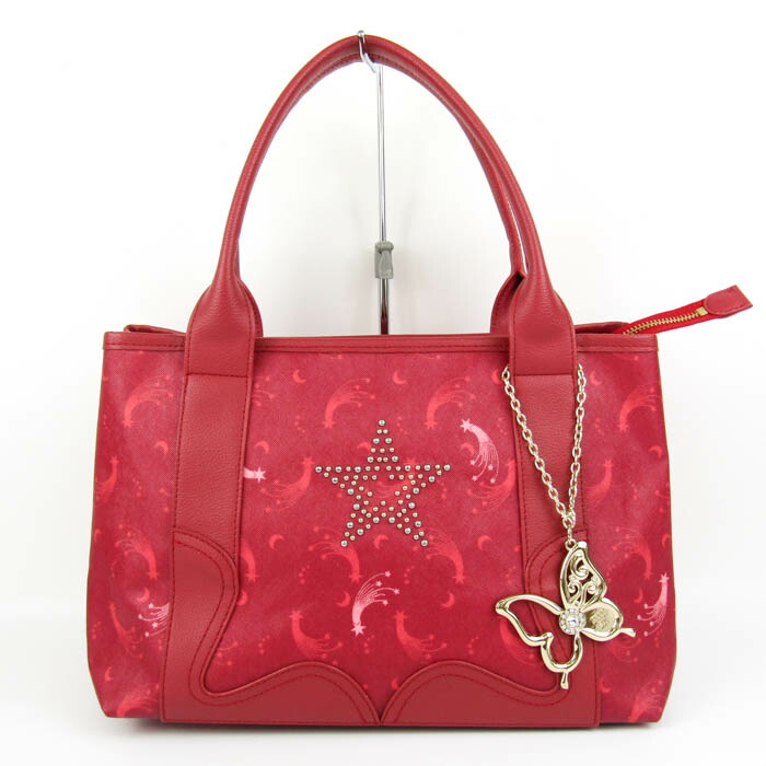 アナスイ トートバッグ エストレジャー 鞄 嚢 ブランド名 レディース 赤いこと ANNA SUI 【中古】