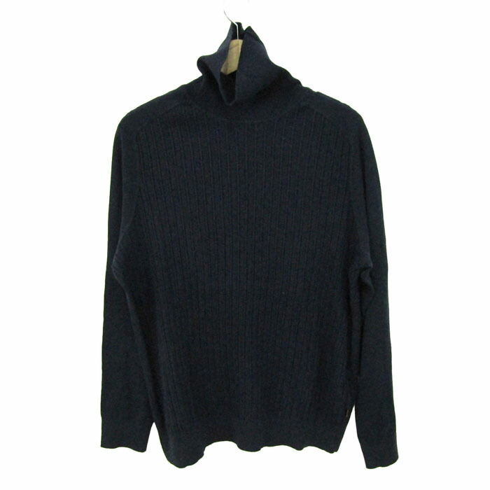 ヒューゴボス ティーシャツ トップス 長袖 タートルネック 編み物 綿織物 カシミール混 メンズ L大いさ 米国海軍 HUGO BOSS 【中古】