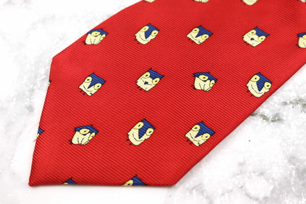 楽天市場 長野オリンピック Nagano Olympic スノーレッツ キャラクター柄 レッド シルク ブランド ネクタイ 送料無料 中古 美品 大特価屋