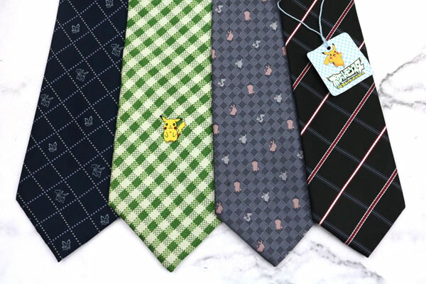 ポケットモンスター Pokemon キャラクター ピカチュウ 等 アニメ グッズ 4点セット まとめ ブランド ネクタイ 送料無料 中古 新品未使用 Francophile Dk