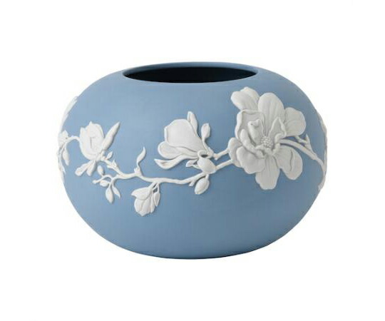 ウェッジウッド ジャスパー マグノリア ベース ★花瓶★ 紅茶セット付き】 ウェッジウッド ベース 18cm ジャスパーウェア
