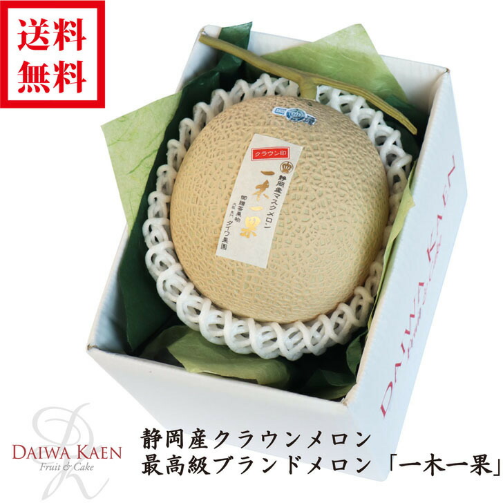 送料無料 父の日 静岡産クラウンメロン 高級 フルーツ 果物 ギフト 自家用 プレゼント 一木一果 御歳暮 お供え お見舞い お祝い 内祝い 御礼 贈り物 入学祝 就職祝 誕生日御祝 結婚内祝