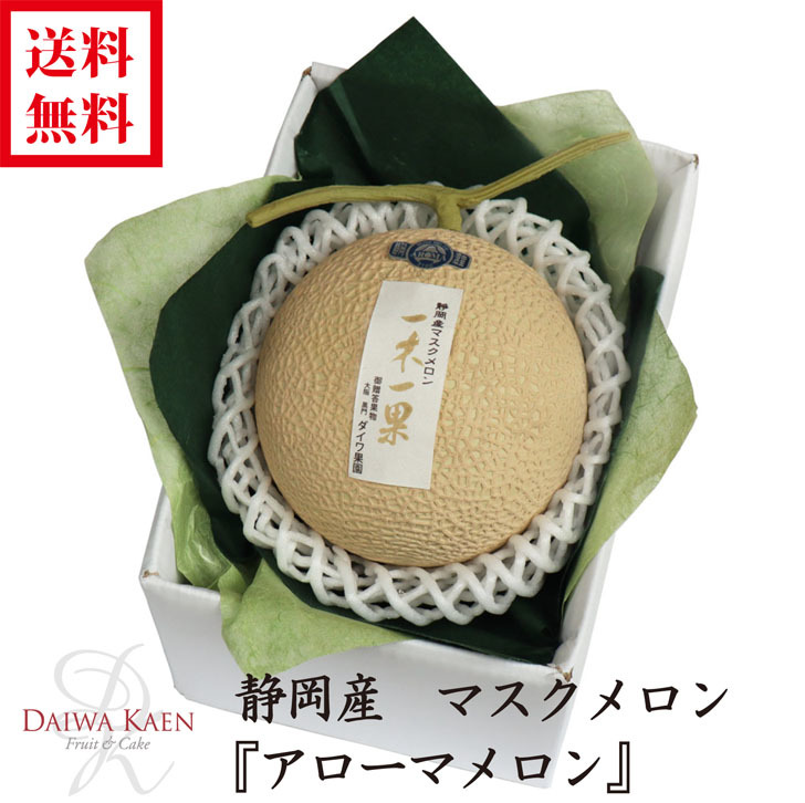 送料無料 父の日 静岡産 マスクメロン 高級 アローマメロン フルーツ 果物 ギフト 自家用 プレゼント 一木一果 高糖度 御歳暮 お供え お見舞い お祝い 内祝い 御礼 贈り物 入学祝 就職祝 誕生日御祝 結婚内祝