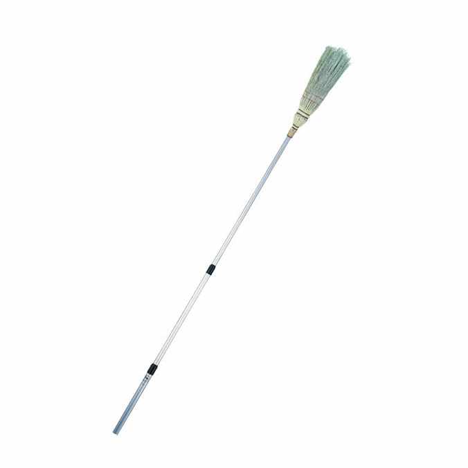 アプソン きび天井箒 (アルミ製3段伸縮式1300〜2850mm)(お掃除 清掃 ホーキ)※他商品と同梱不可※
