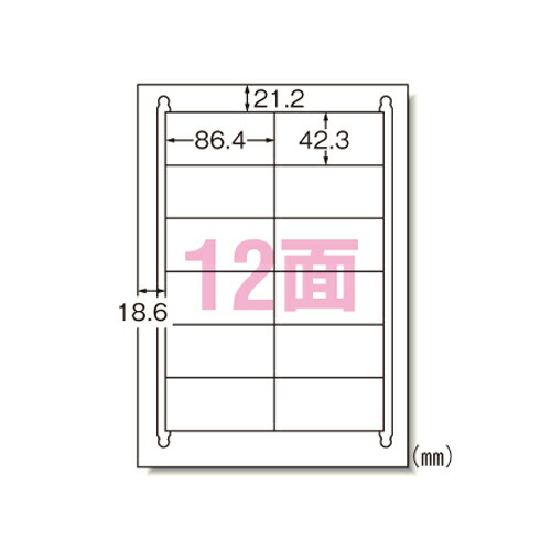 エーワン ラベルシール キレイにはがせる A4 12面 100シート 31256