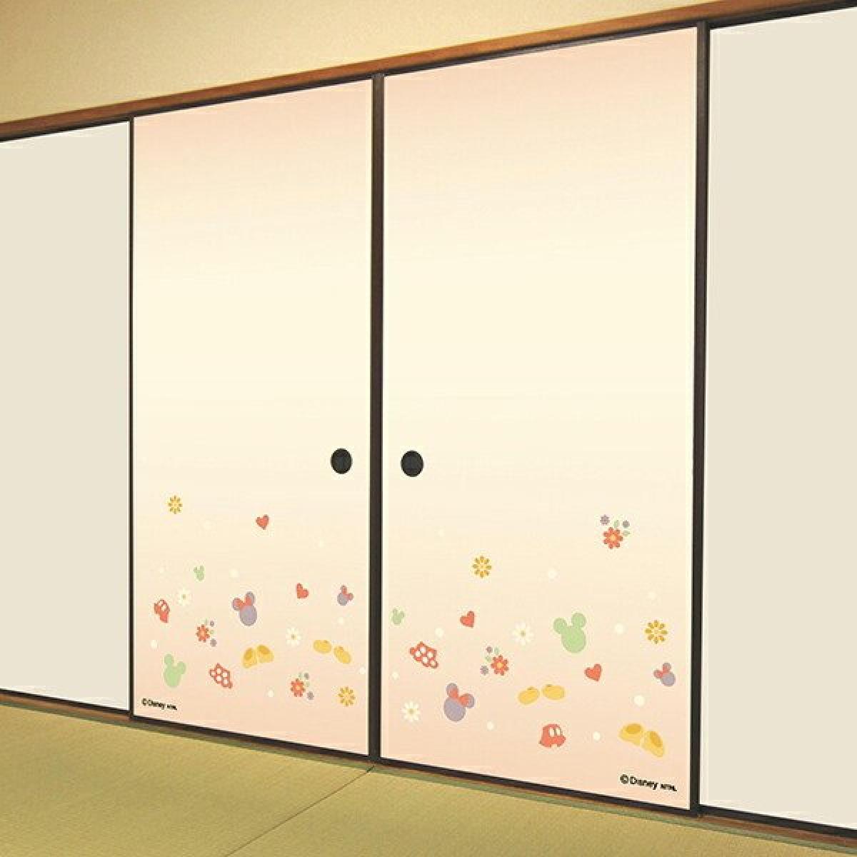 市場 アサヒペン ミニー Ntld 007f アイコン ふすま紙 ミッキー ディズニー