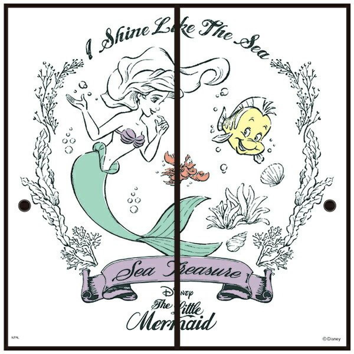 アサヒペン ふすま紙 ディズニープリンセス アリエル ふすま紙2枚組用 92cm 1cm