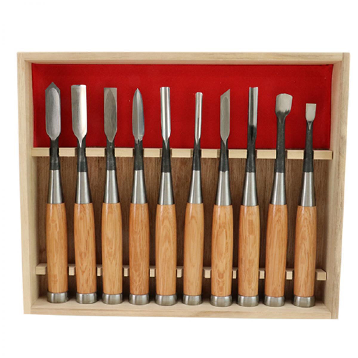 楽天市場】清玄作 柔 彫刻刀 藤巻 槌目入共柄 7本組 ( 彫刻刀 細工道具