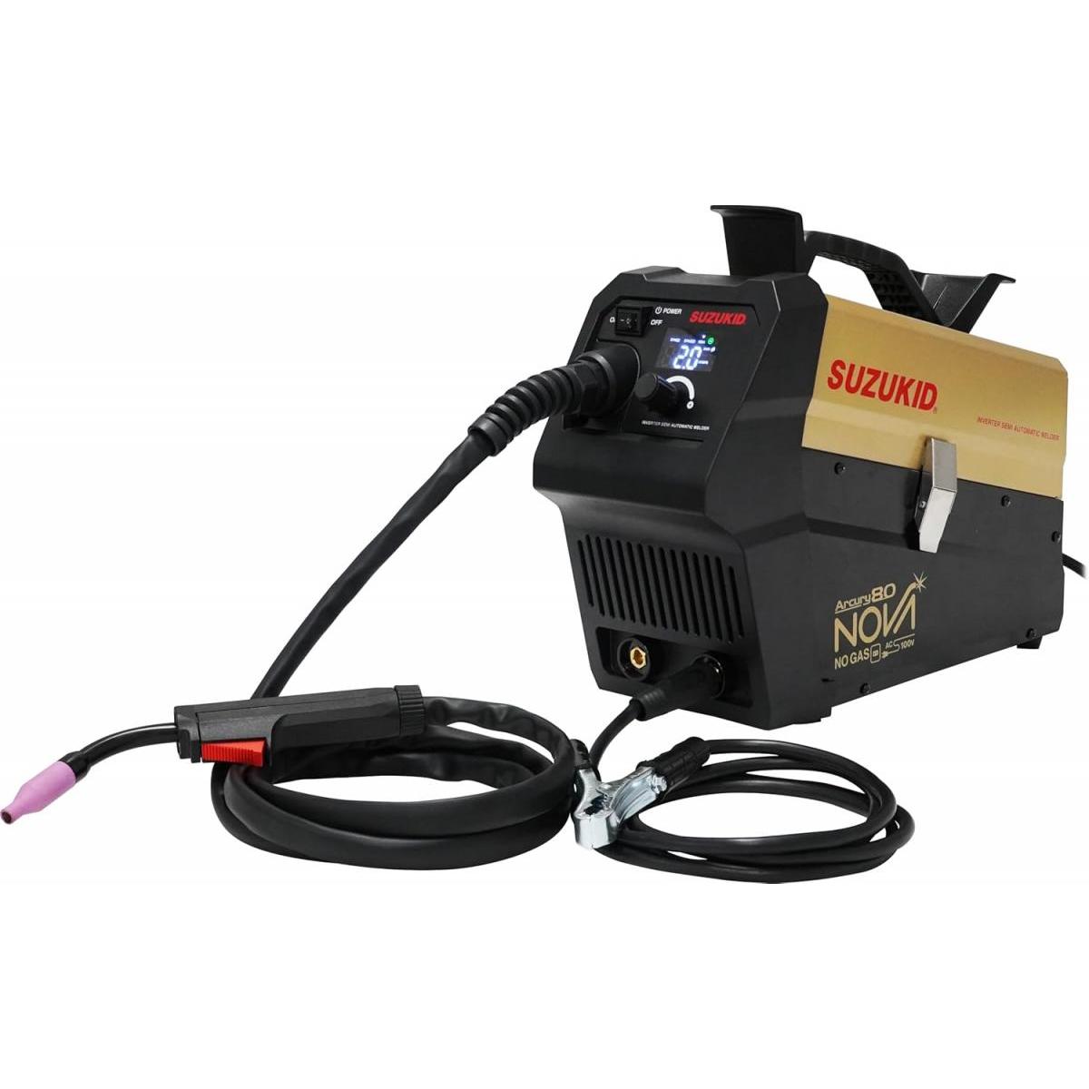 【在庫有・即納】SUZUKID 限定色 金黒 半自動溶接機 アーキュリー80NOVA インバータ ノンガス 100V専用 SAYI-80NBG｜ダイユーエイト店 35,606円