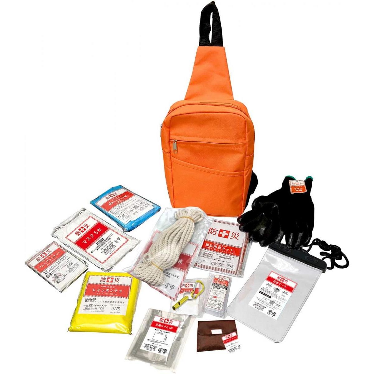 楽天市場】防災グッズ 防災バッグ 13点セット (ボディバッグタイプ) 1