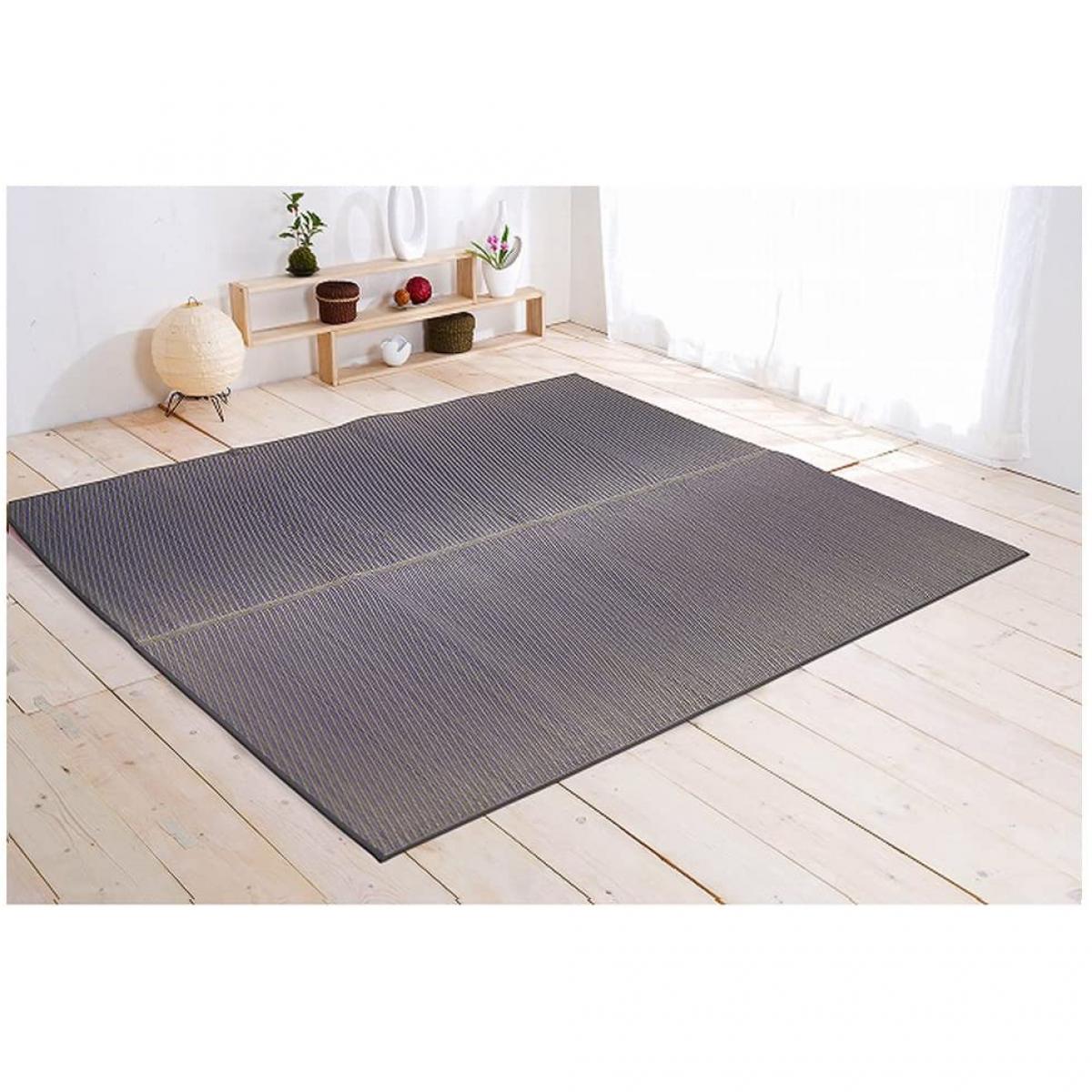 【I】【代引不可】イケヒコ い草ラグ カーペット 3.2畳 国産 Fソリッド グレー 約191×250cm(裏:ウレタン) 8213280【北海道・沖縄・離島不可】|ダイユーエイト店