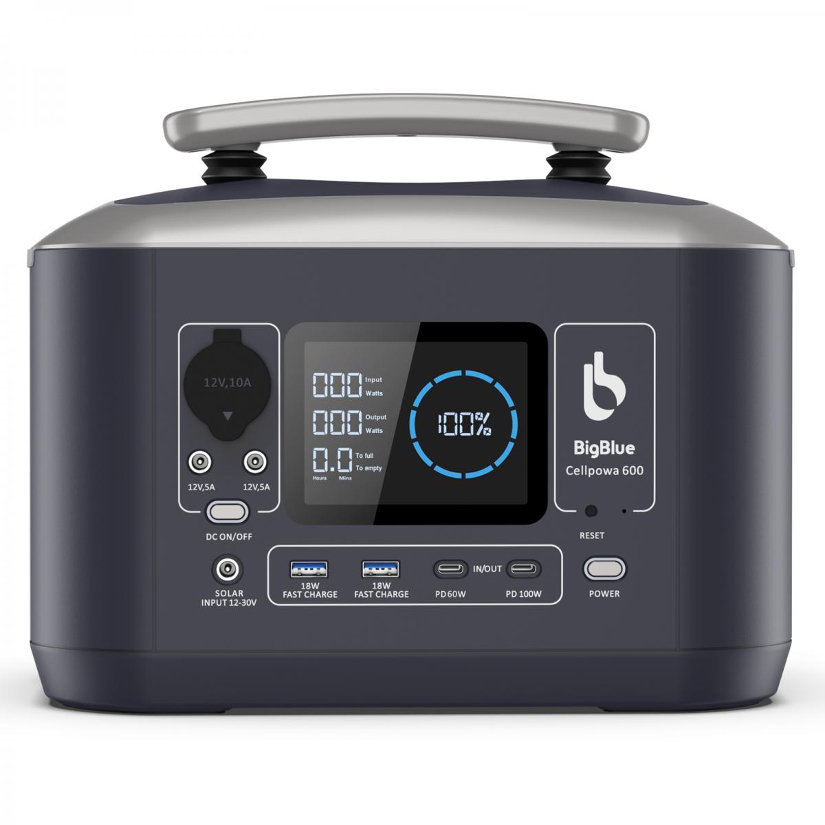 Bigblue リン酸鉄 ポータブル電源 Cellpowa600 537Wh 168000mAh 600W CP600 パススルー 非常用バッテリー 停電 家庭用 小型 コンパクト 軽量|ダイユーエイト店