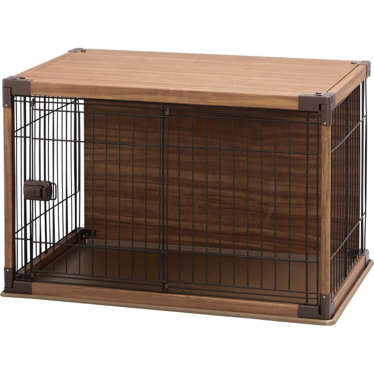 【I】【代引不可】アイリス インテリアウッディサークル PIWS-960 ダークブラウン ペット用 幅97.5×高63.5cm 犬舎【北海道・沖縄・離島不可】|ダイユーエイト店