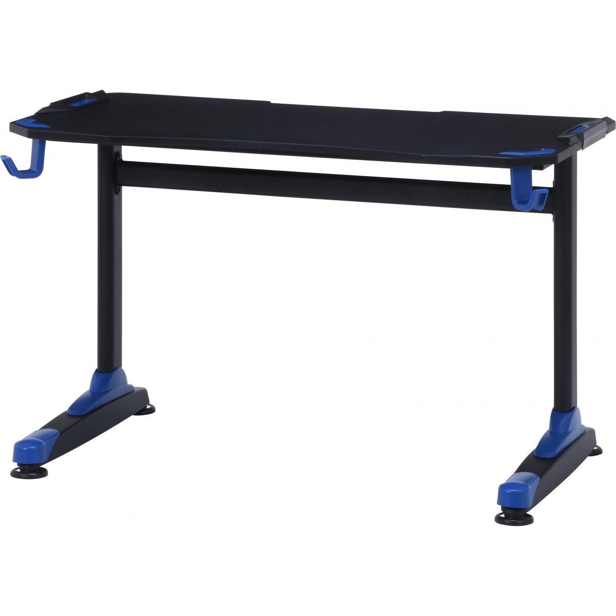 【I】不二貿易 GAMING DESK XeNO(ゼノ)イージー01 ブルー AA-1802　ヘッドホンフック ゲーミングデスク【北海道・沖縄・離島不可】【代引き不可】