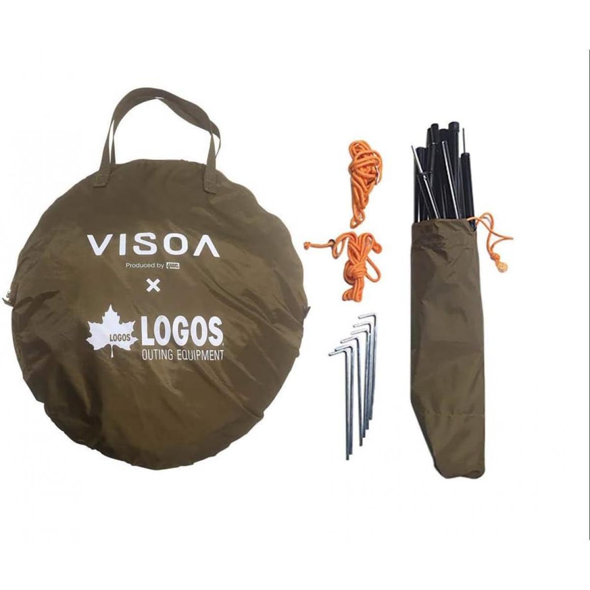 槌屋ヤック VISOA×LOGOS カージョイントタープ UV1 リアゲート取付 ポップアップタイプ 軽自動車～ミニバン コンパクト アウトドア