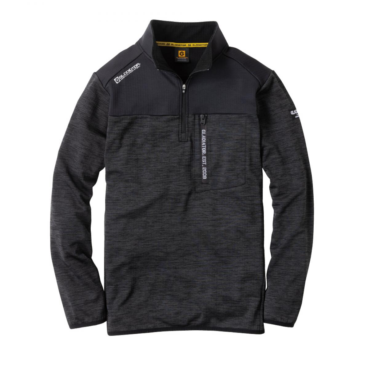 楽天市場】裏フリース ハーフジップ 長袖 ストレッチ ハイネック