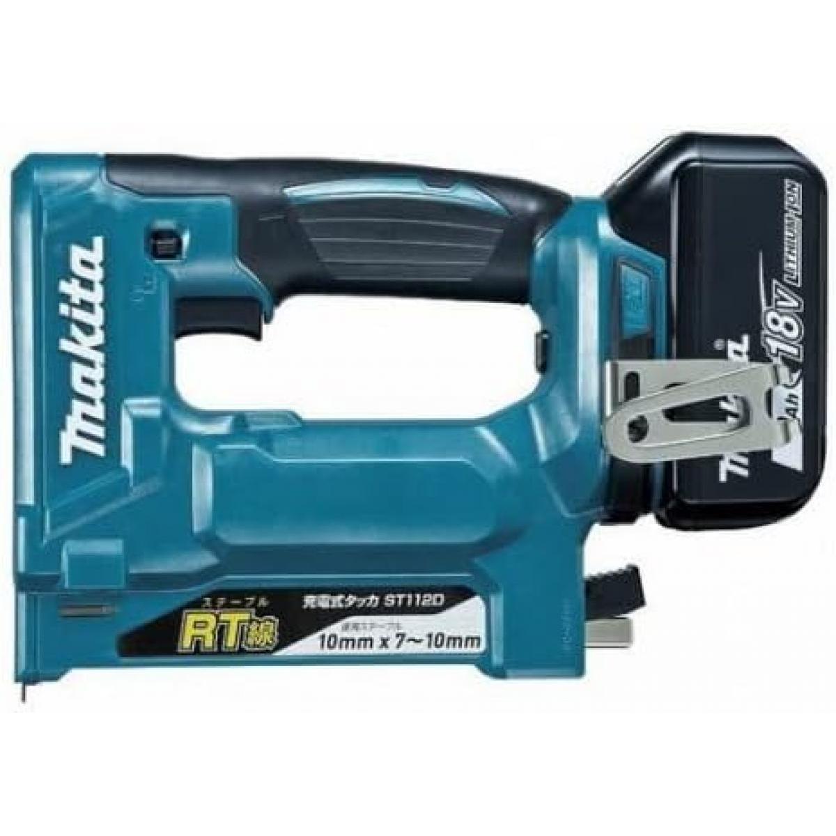 マキタ Makita 充電式 タッカ ST112DRG (6.0Ah) バッテリ・充電器・ケース付 軽量 連発 単発 LEDライト付 空打ち防止 35,757円