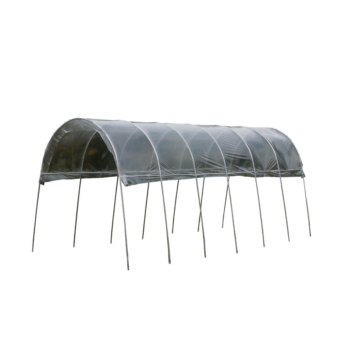 南栄工業 雨よけハウス 2畝用 AM2253 農業用ビニール 埋込式 5.3m メッキスチールパイプ 雨 園芸 家庭菜園 夏物野菜 ナンエイ