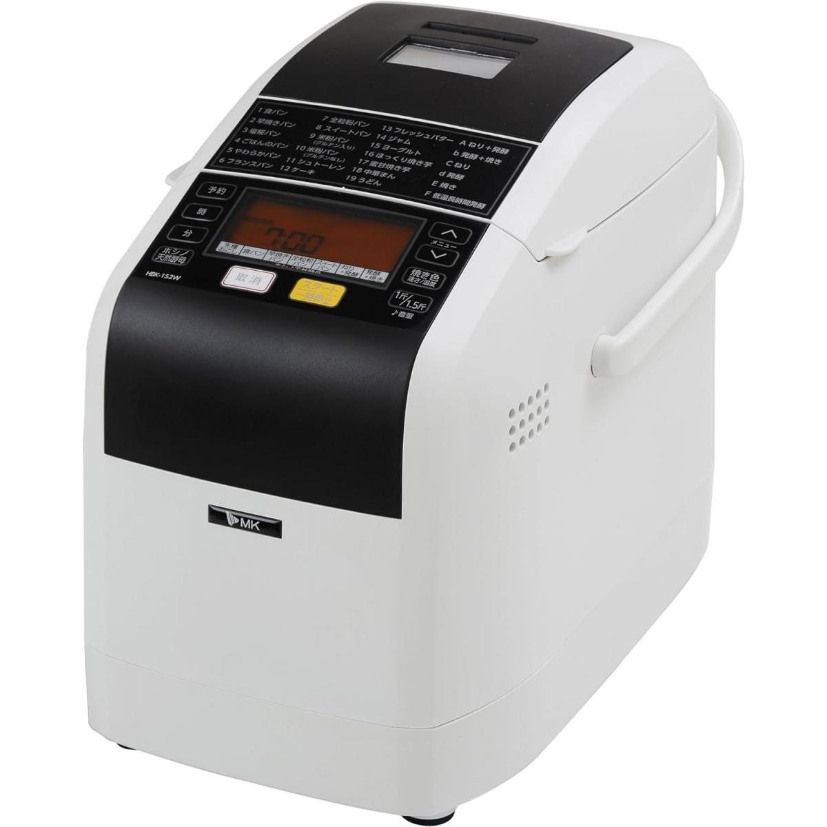極美品　エムケー精工　ホームベーカリー　ふっくらパン屋さん　HBK-101W　白 エムケー精工 自動ホームベーカリー ふっくらパン屋さん 1斤用 HBK