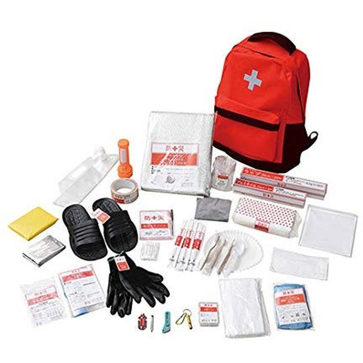 新品　アイリスオーヤマ防災リュックセット　BRS―33　防災グッズ　地震グッズ 防災リュックセット33点 BRS－33 ブラック: 防犯・防災