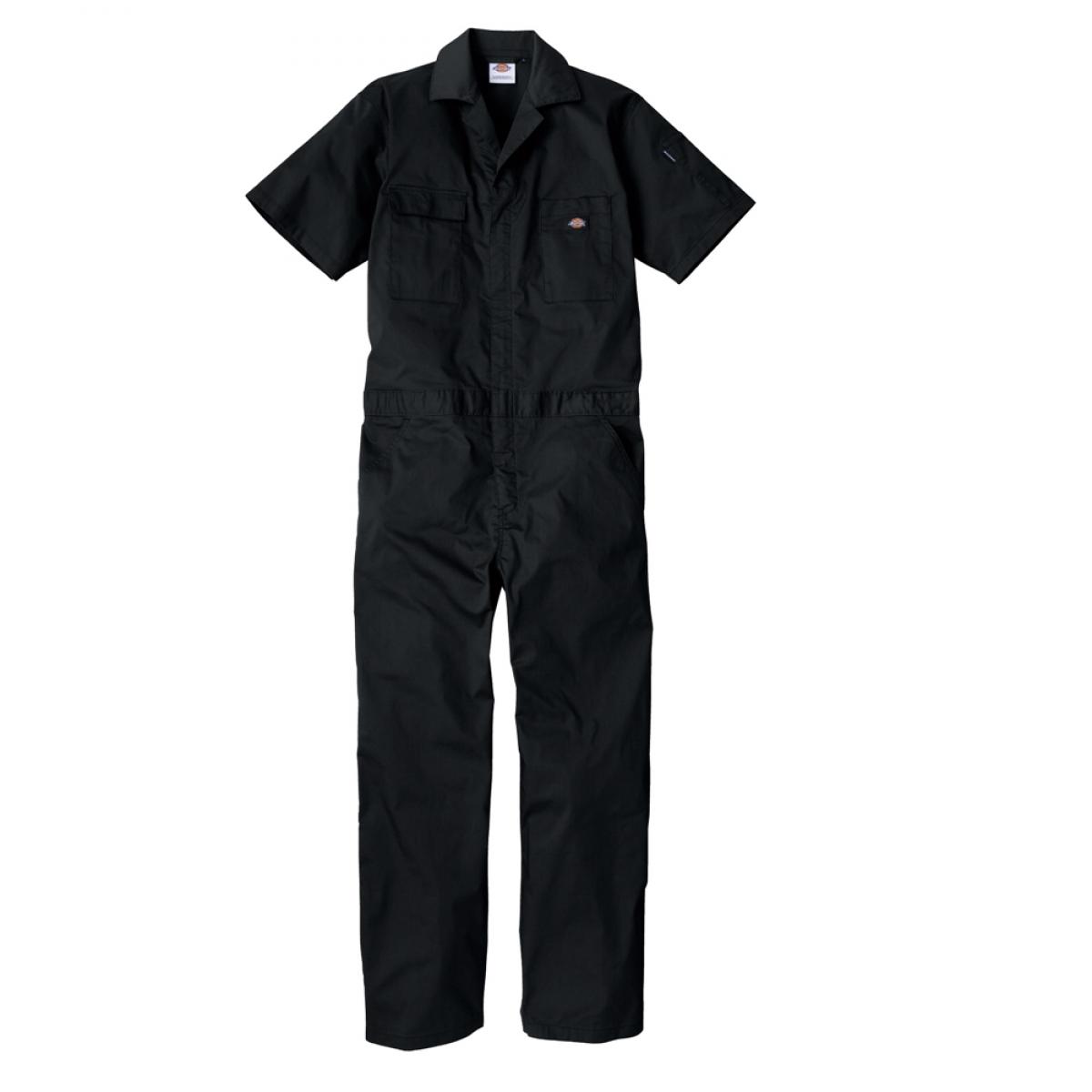 Dickies ディッキーズ ライトT/Cストレッチ 半袖ツナギ ブラック XS D-6702 つなぎ 接触冷感 夏 コーコス 作業着 作業服 4,871円