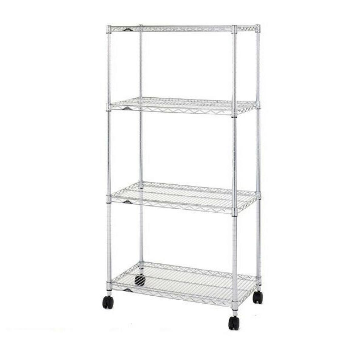 ドウシシャ スチールラック 幅75cm 4段 ルミナスレギュラー 幅76×奥行46×高さ126cm NLH7612-4 キッチンラック 収納