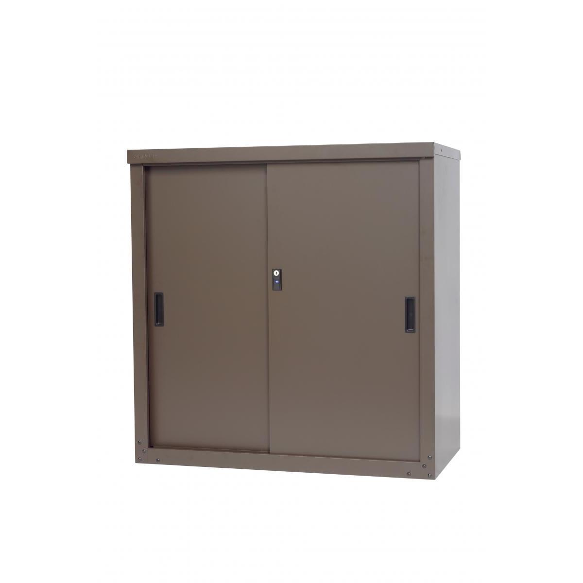 【I】【代引不可】 グリーンライフ(GREEN LIFE) 家庭用収納庫 幅89×奥行き47×高さ92cm HS-92 (AMBR)【沖縄・離島不可】