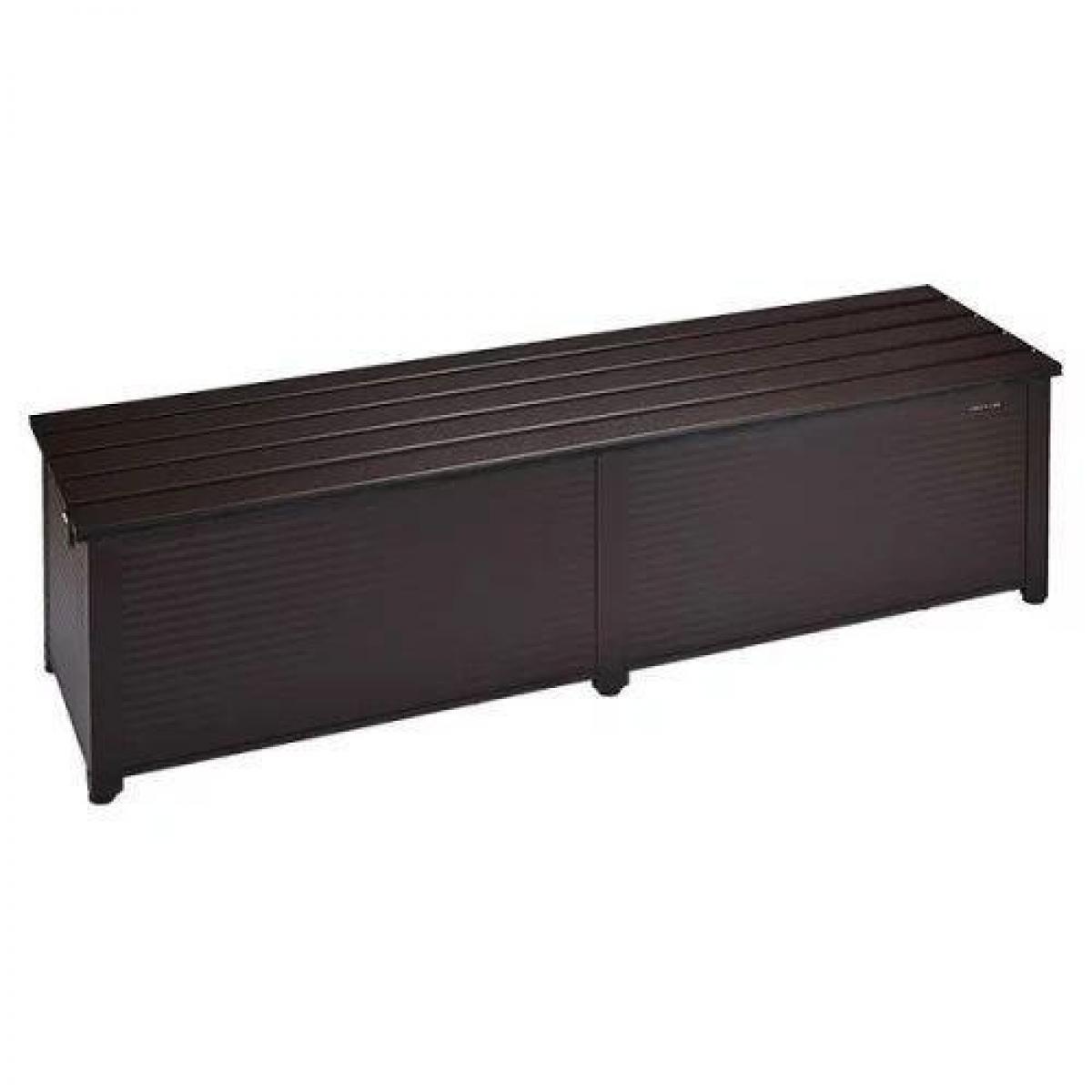 【I】グリーンライフ アルミベンチストッカー174 ABS-174P ブラウン 屋外 収納 収納ベンチ 物置 ベランダ台 屋外収納庫 大容量
