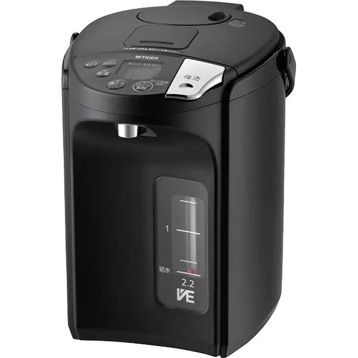 TIGER タイガー 蒸気レスVE電気まほうびん PIS-G220 2.2L ブラック とく子さん コードレス 節電VE保温 時短・省エネ 給湯 魔法瓶 ポット｜ダイユーエイト店