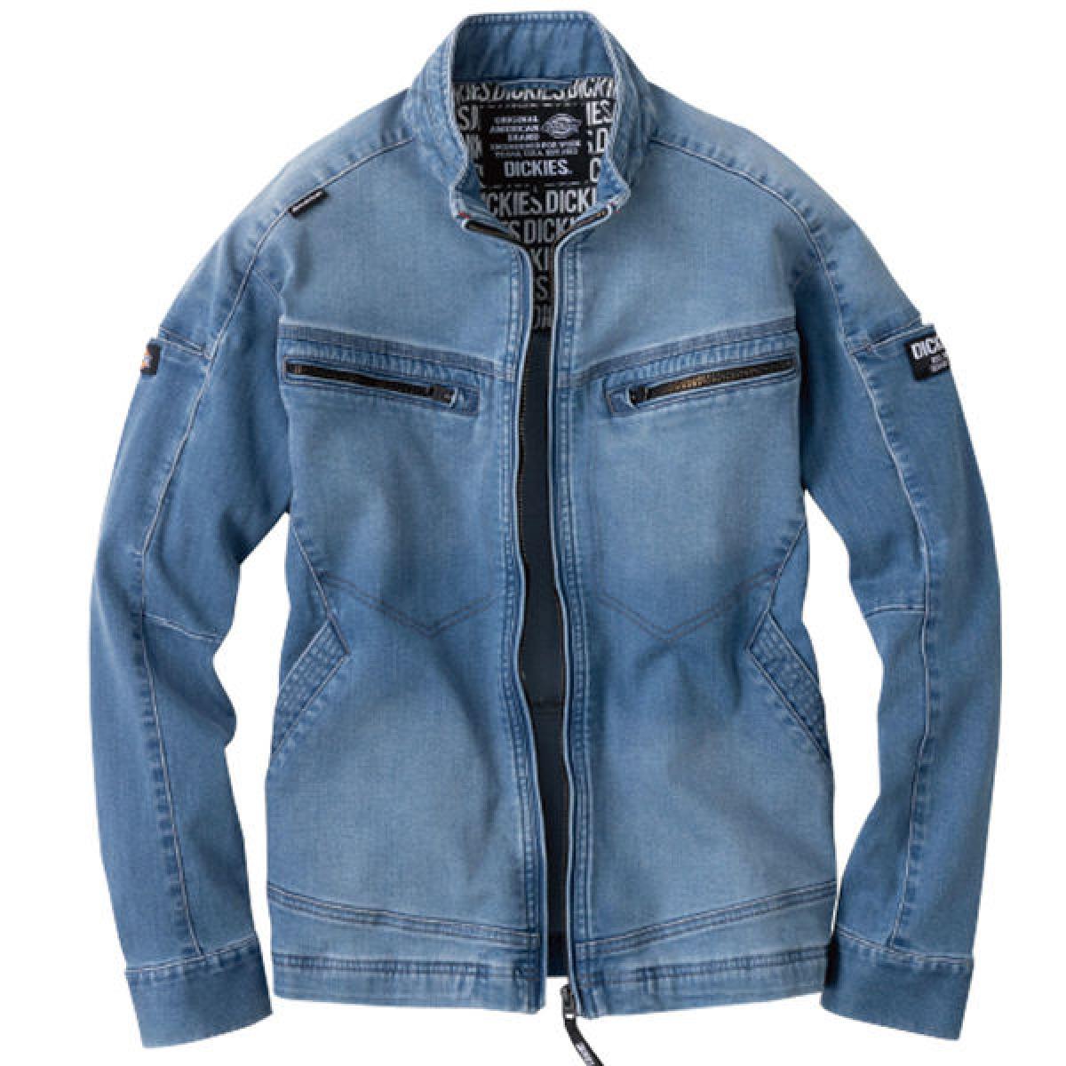 Dickies ディッキーズ ストレッチシルキーデニムジャケット ライトインディゴ S D-2900 コーコス信岡 作業着 作業服