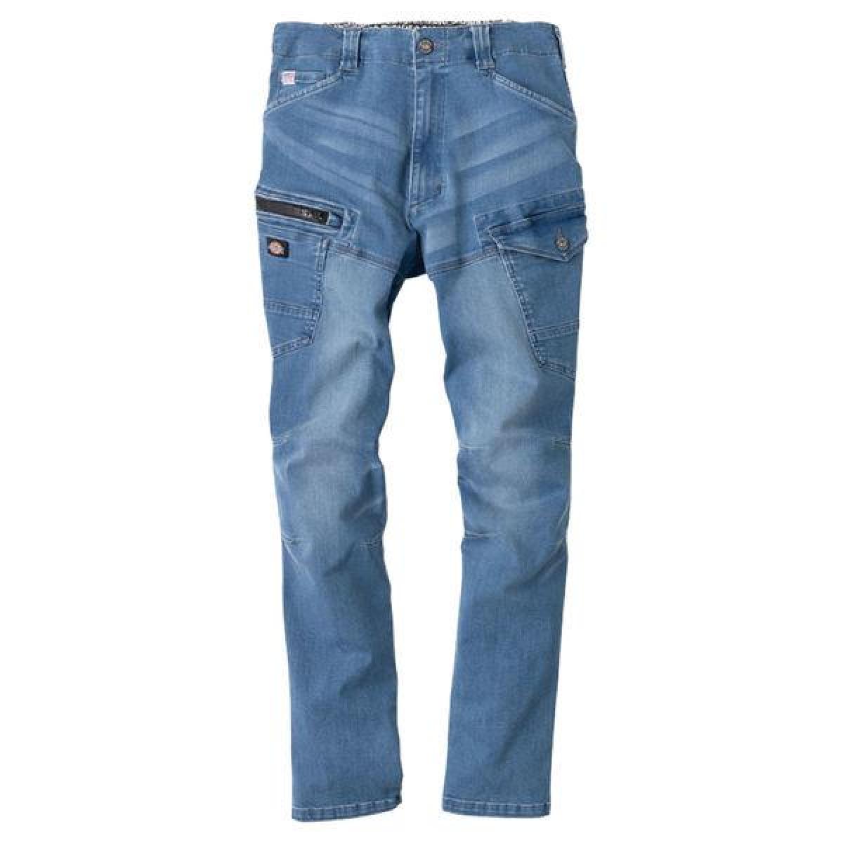 Dickies ディッキーズ ストレッチシルキーデニムカーゴ ライトインディゴ 6L D-2905 コーコス信岡 作業着 作業服 デニムパンツ