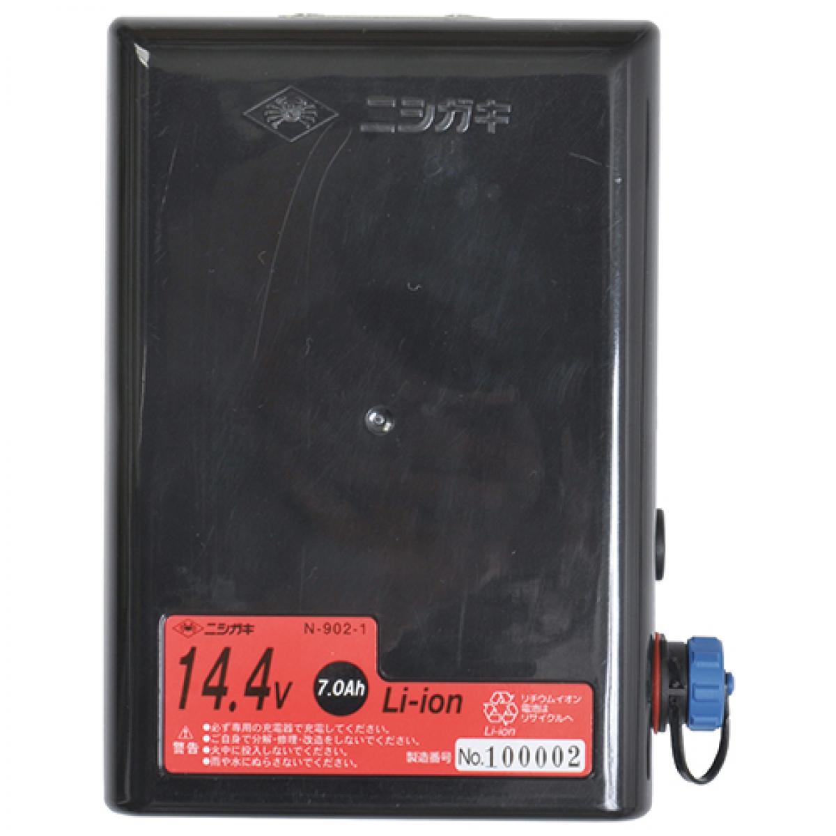 ニシガキ バリカン用 乾電池 7A N-902-1 リチウムイオン乾電池致しかた 14.4V/7.0Ah ヘッジトリマー用部品・アクセサリー-ガーデニング・農業