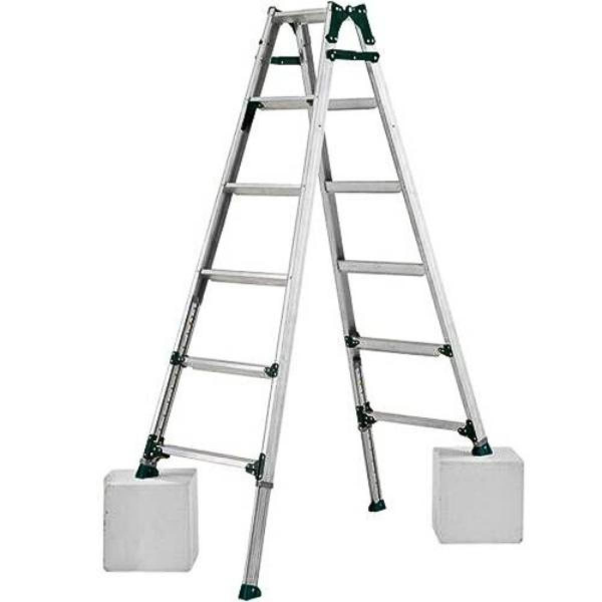 【I】ALINCO アルインコ 伸縮脚付はしご兼用脚立 PRT-180FX 踏ざん幅60mm 各脚441mm伸縮 【代引不可/北海道・沖縄・離島不可】