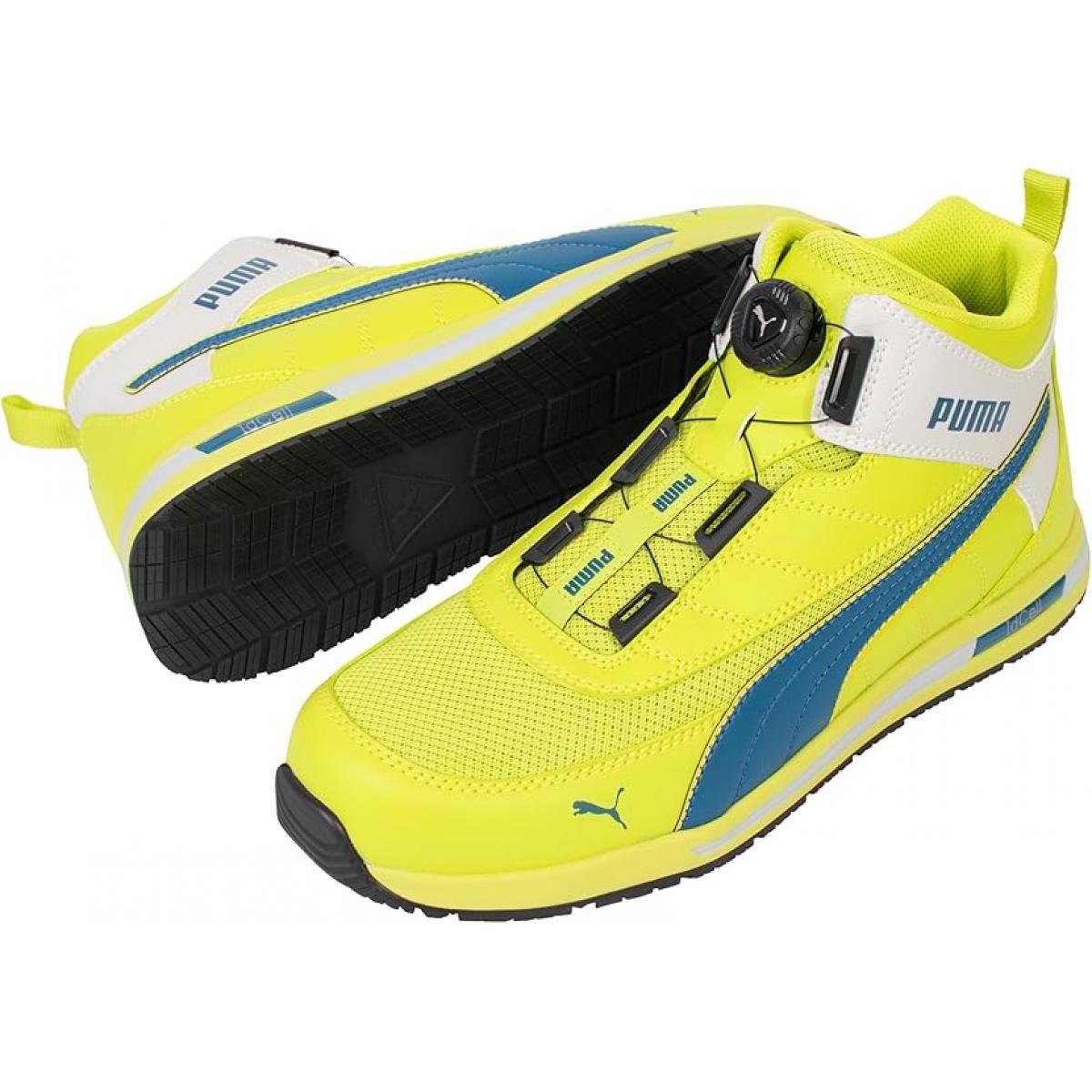 PUMA プーマ 安全靴 セーフティスニーカー セーフティシューズ 【スイッチバックミッド イエロー】28.0cm 63.214｜ダイユーエイト店