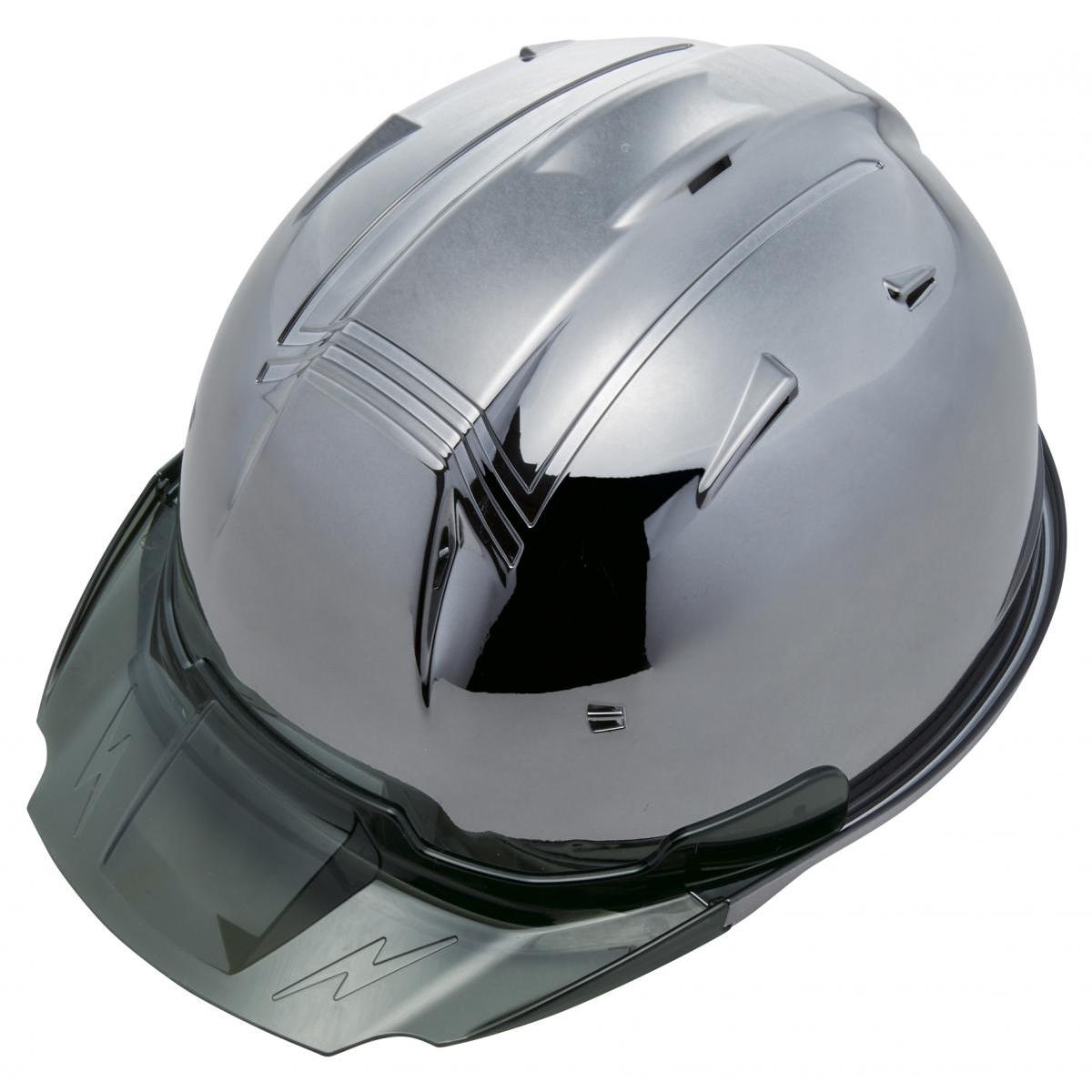 進和化学工業 進和 SS-19V ミラー黒鉄/スモークB ヘルメット 工事