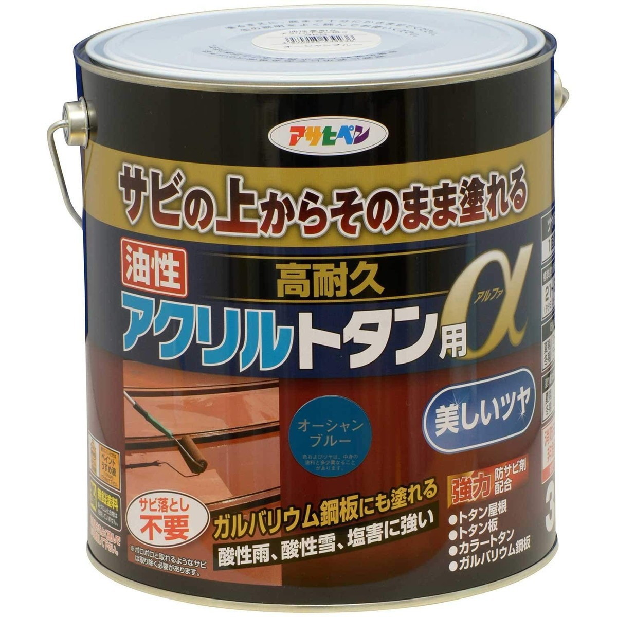 アサヒペン トタン用塗料 3kg オーシャンブルー 4,904円