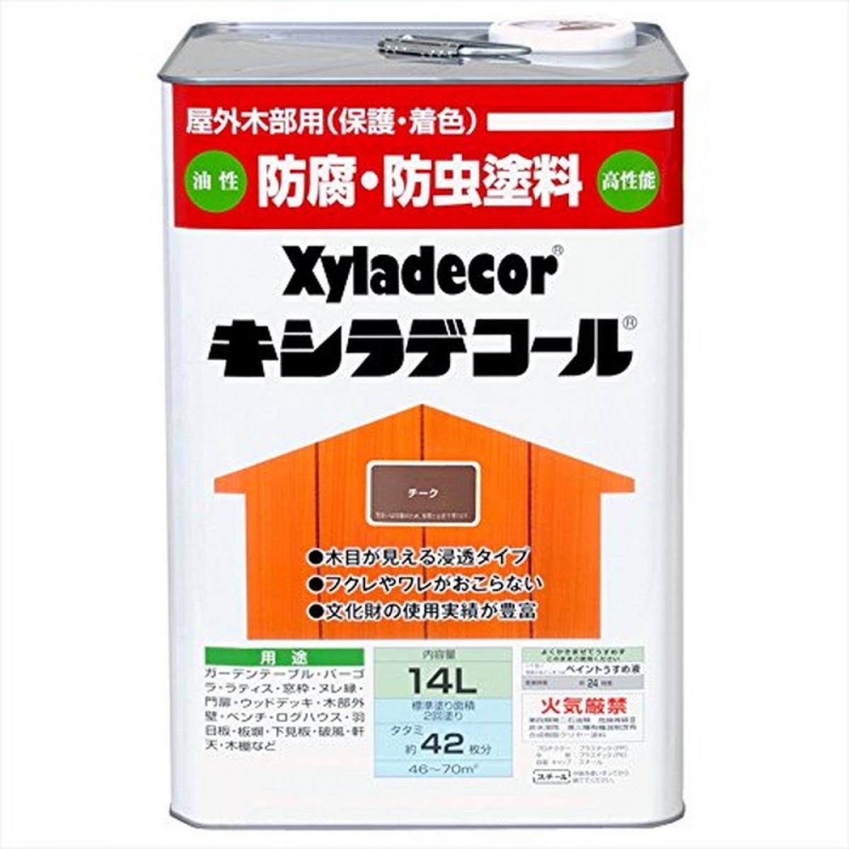 大阪ガスケミカル株式会社 キシラデコール #103チーク 14L 油性 屋外用 防腐・防虫 塗料 補修用品 住宅資材|ダイユーエイト店