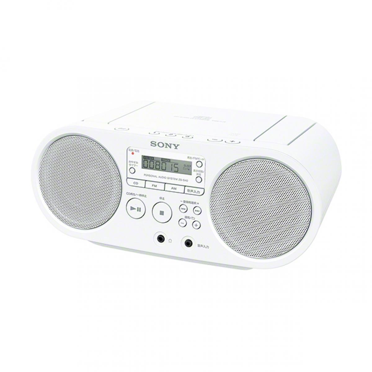 SONY ( ソニー ) CDラジオ ZS-S40 : FM AM ワイドFM対応 ホワイト ZS-S40 W