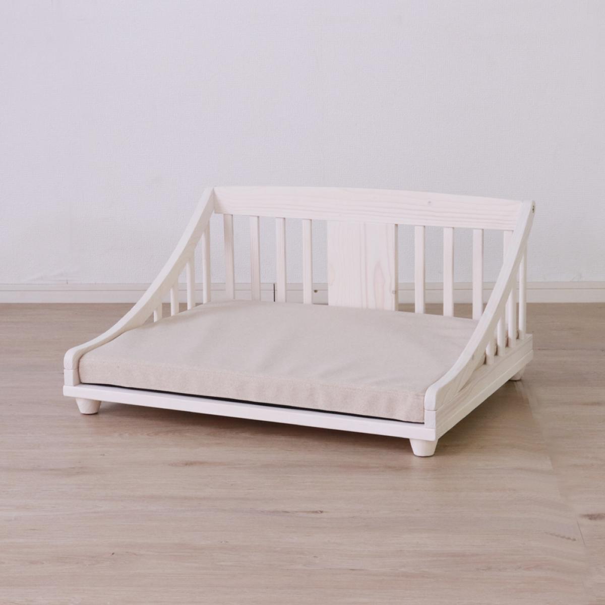 【I】後藤家具物産 マットレス付きペットベッド PB-TI-M-WH ホワイト Mサイズ ペット家具 寝具 ソファー【代引き不可】【離島不可】|ダイユーエイト店