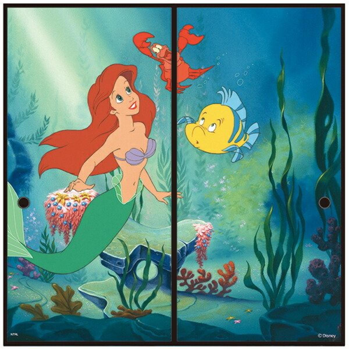 市場 アサヒペン ふすま紙 ディズニープリンセス Ntlp 016f リトルマーメード 92cm 1cm 2枚1組